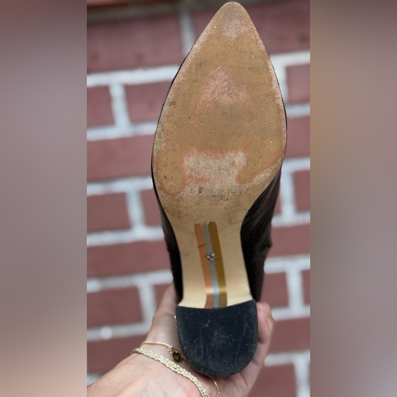 Sam Edelman Black Croc-Embossed Ankle Boots - Picture 9 of 11